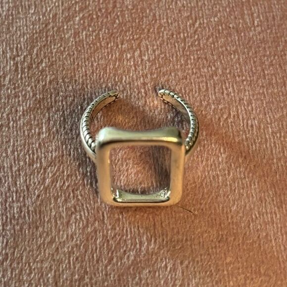 The Big Rectangle Statement ring adjustable in 925 silver - Picture 5 of 8